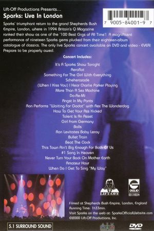 Sparks - Live in London's poster