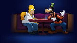 The Simpsons in Plusaversary's poster