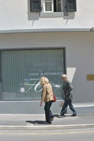 Jean-Luc Godard and Anne-Marie Miéville on Google StreetView's poster