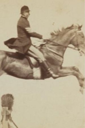 Horse and Rider Jumping Over an Obstacle's poster