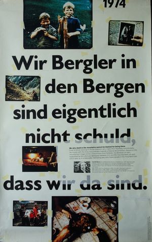 Wir Bergler in den Bergen sind eigentlich nicht schuld, daß wir da sind's poster