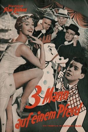 Drei Mann auf einem Pferd's poster