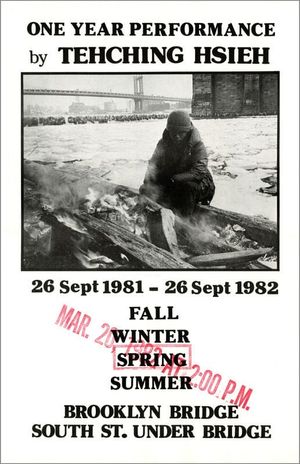 Tehching Hsieh: One Year Performance, Outdoor Piece 1981 - 1982's poster