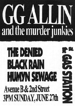 GG Allin: Live at the Gas Station's poster