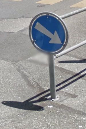 Jean-Luc Godard and Anne-Marie Miéville on Google StreetView's poster