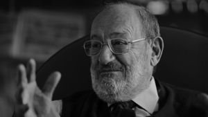 Umberto Eco: A Library of the World's poster