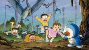 Doraemon: Nobita and the Knights on Dinosaurs's poster