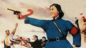 Red Guards on Honghu Lake's poster