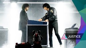 Justice: Glastonbury 2024's poster