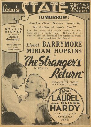The Stranger's Return's poster