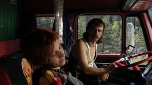 The Red Colored Grey Truck's poster