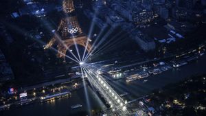 NBC's Paris Olympics Opening Ceremony in IMAX's poster