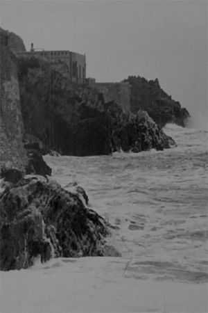Sea Breaking against Some Rocks's poster
