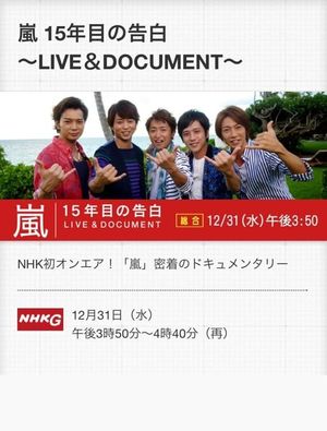 嵐 LIVE & DOCUMENT ～15年目の告白～'s poster image