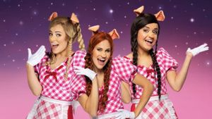 the 3 piglings musical with K3's poster