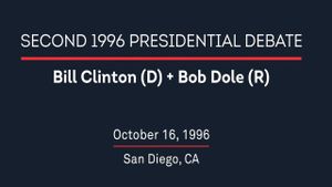 1996 Second Presidential Debate's poster