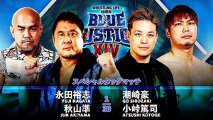 NJPW Wrestling Life 40th Anniversary Yuji Nagata Produce Blue Justice XIV's poster