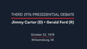 1976 Third Presidential Debate's poster