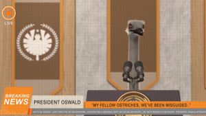 Ostrich Politic's poster