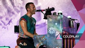 Coldplay - Live at Glastonbury's poster