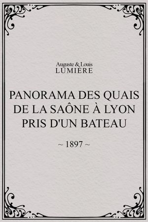 Panorama des quais de la Saône à Lyon pris d'un bateau's poster