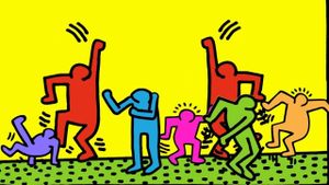 Drawing the Line: A Portrait of Keith Haring's poster