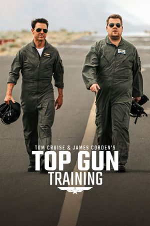 James Corden's Top Gun Training with Tom Cruise's poster