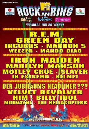 Green Day Live Rock AM Ring's poster