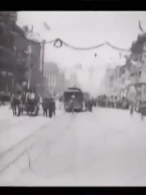 Over Route of Roosevelt Parade in an Automobile's poster