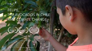 Felipe, de avocado's in Chili en klimaatverandering's poster