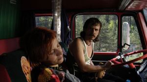 The Red Colored Grey Truck's poster