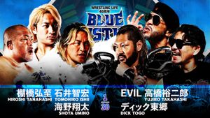NJPW Wrestling Life 40th Anniversary Yuji Nagata Produce Blue Justice XIV's poster