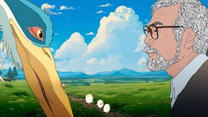 Hayao Miyazaki and the Heron's poster