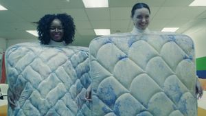 Step Into The Mattress's poster