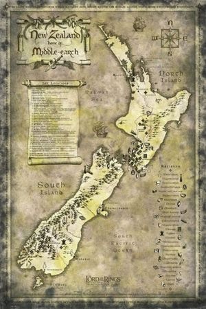 New Zealand as Middle Earth's poster