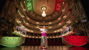 El Grito: Lila Downs at the Macedonio Alcalá Theater, with the Alejandro Díaz Orchestra and the Costumbrista Dance Company's poster