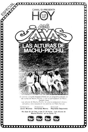 Las alturas de Macchu Picchu's poster
