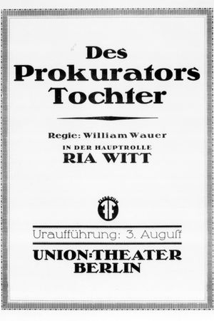 Des Prokurators Tochter's poster