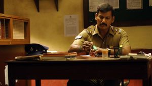 Laththi's poster