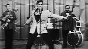 Elvis Presley at Milton Berle Show's poster