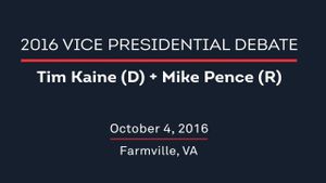 2016 Vice Presidential Debate's poster
