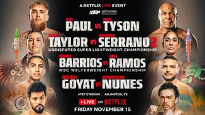 Jake Paul vs. Mike Tyson's poster