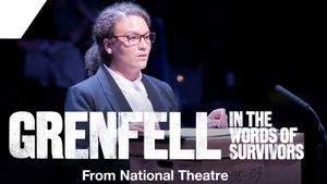 National Theatre at Home: Grenfell: in the words of survivors's poster