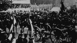 Fête du jubilé de la reine d'Angleterre : le cortège, l’artillerie à cheval's poster