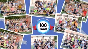 100 jaar Wilhelmina school's poster