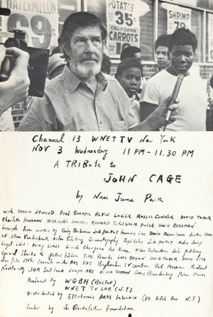 A Tribute to John Cage's poster
