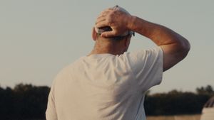My Dire Need of Air, A Camouflage Trucker's Cap & Better Vision's poster