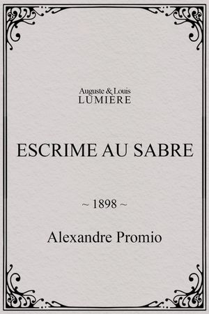 Escrime au sabre's poster