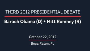 2012 Third Presidential Debate's poster