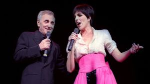 Aznavour and Minnelli's poster